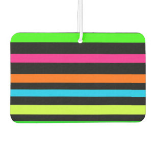 Neon Stripes Pattern Air Freshener