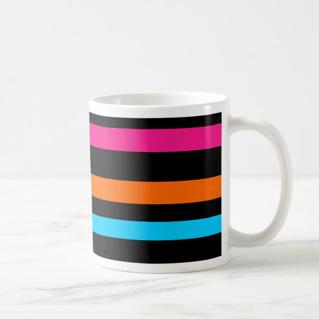 Neon Stripes Pattern Coffee Mug (Right)