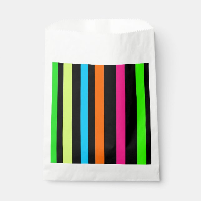 Neon Stripes Pattern Favour Bag (Front)