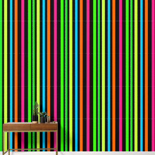Neon Stripes Pattern Wallpaper