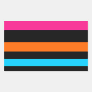 Neon stripes sticker