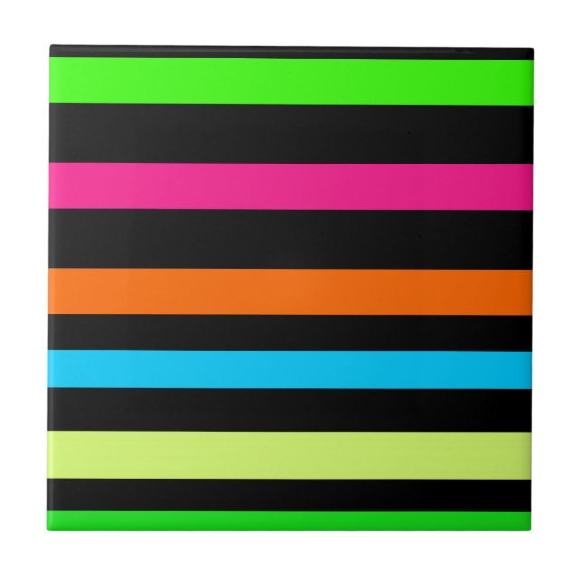 Neon stripes tile (Front)