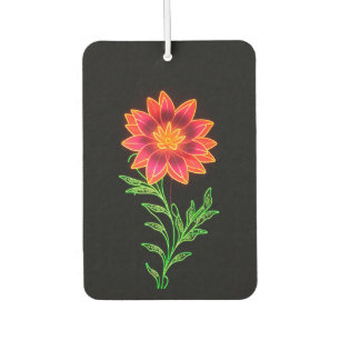 Neon Stylized Flower Air Freshener
