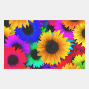 Neon Sunflowers Sticker