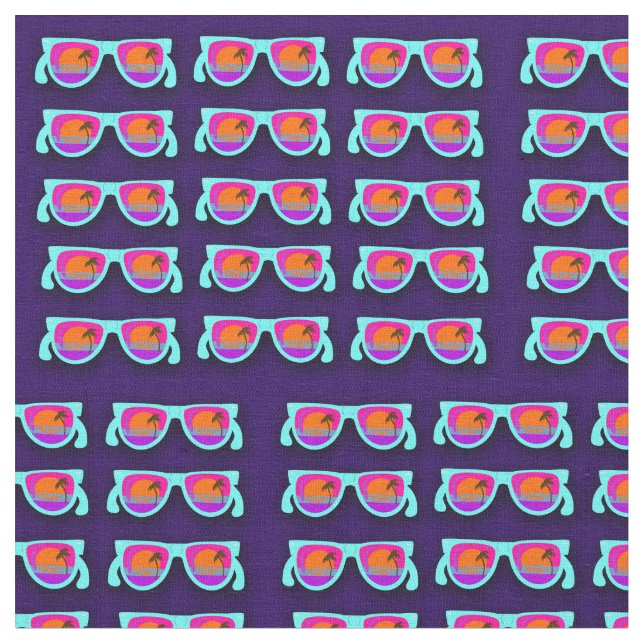 Neon Sunset Shades Fabric (Close Up)