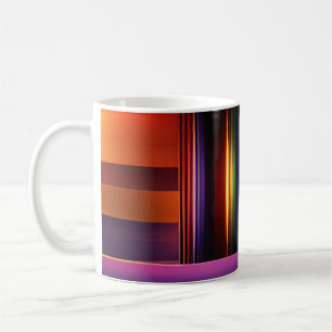 Neon Sunset Stripes Coffee Mug