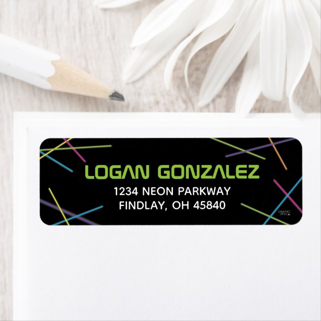 Neon Sweet 16 Birthday Glow Party Address (Insitu)