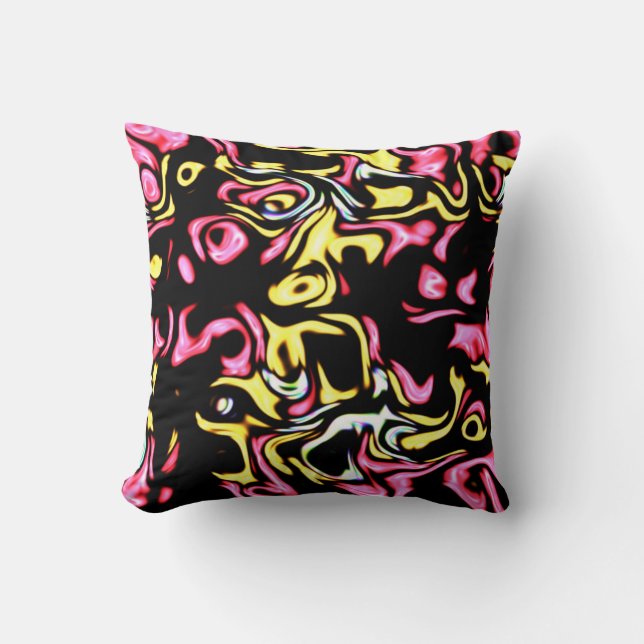 Neon Swim 555.4 Throw Pillow (Front)