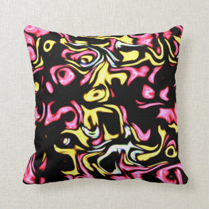 Neon Swim 555.4 Throw Pillow