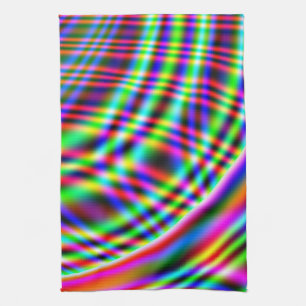 Neon Swirls Kitchen Towel