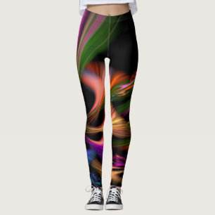 Neon Swirls Leggings Motifs