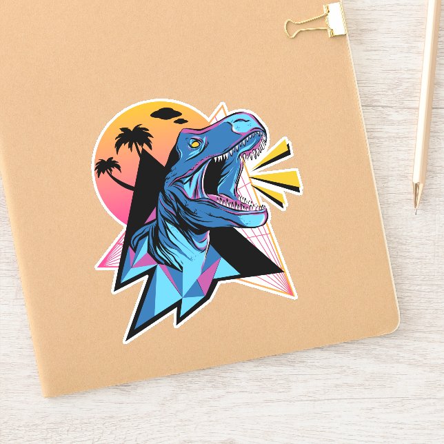 Neon T-Rex Dinosaur Graphics Teen Kids Cool Trendy (Notebook)