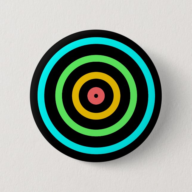 Neon Target 2 Inch Round Button (Front)