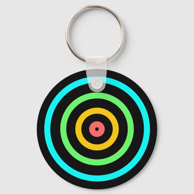 Neon Target Keychain (Front)