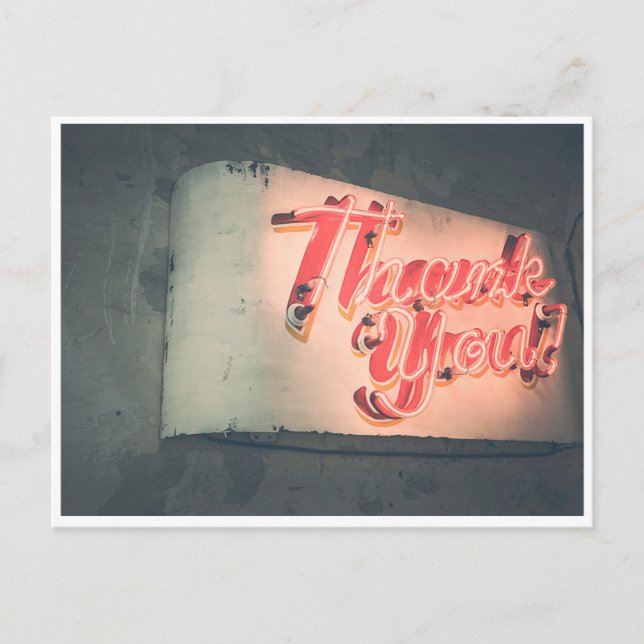 Neon Thank You Postcard (Front)