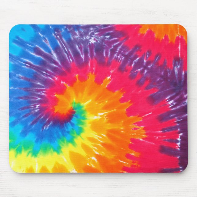 Neon Tie Dye Mouse Pad (Front)