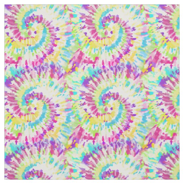 Neon Tie Dye Pattern Fabric (Swatch)