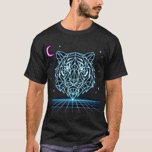 Neon Tiger Synthwave – Electric Striker Retro Tee