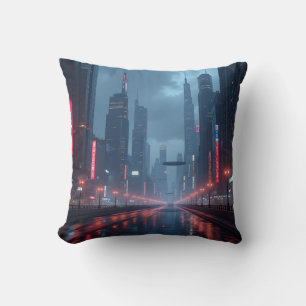 Neon Tomorrow -  Throw Pillow