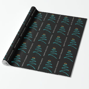 neon tree holidays wrapping paper