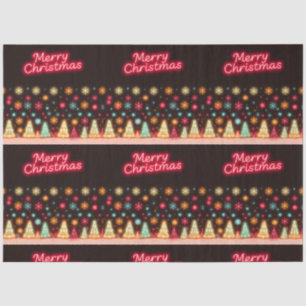 Neon Trendy Christmas Holiday Collection Tissue Paper