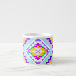Neon Tribal Dreams Kaleidoscope Espresso Cup