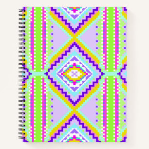 Neon Tribal Dreams Kaleidoscope Notebook