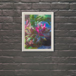 Neon Tropical Blooming Foliage  Poster<br><div class="desc">This piece makes a great addition to any room or office.</div>