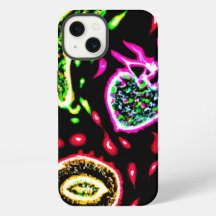 Neon Tropical Fruits Patterns Art. Buy Now