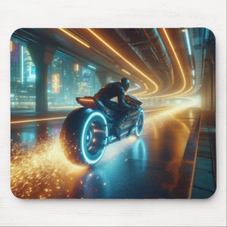 Neon Tunnel Race Mouse Pad
