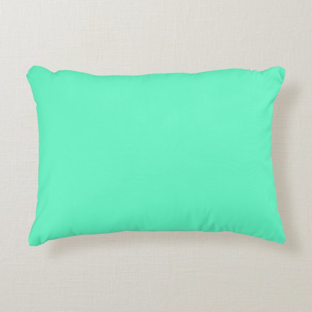Neon Turquoise Accent Pillow (Front)