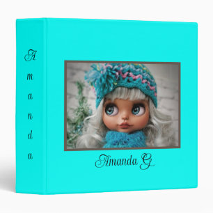 Neon turquoise bright fashionable modern tone  binder