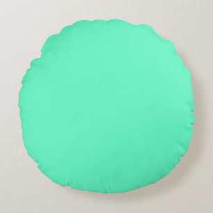 Neon Turquoise Round Pillow