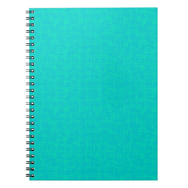 Neon turquoise textured.  notebook (Front)