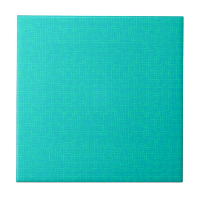 Neon turquoise textured.  tile (Front)