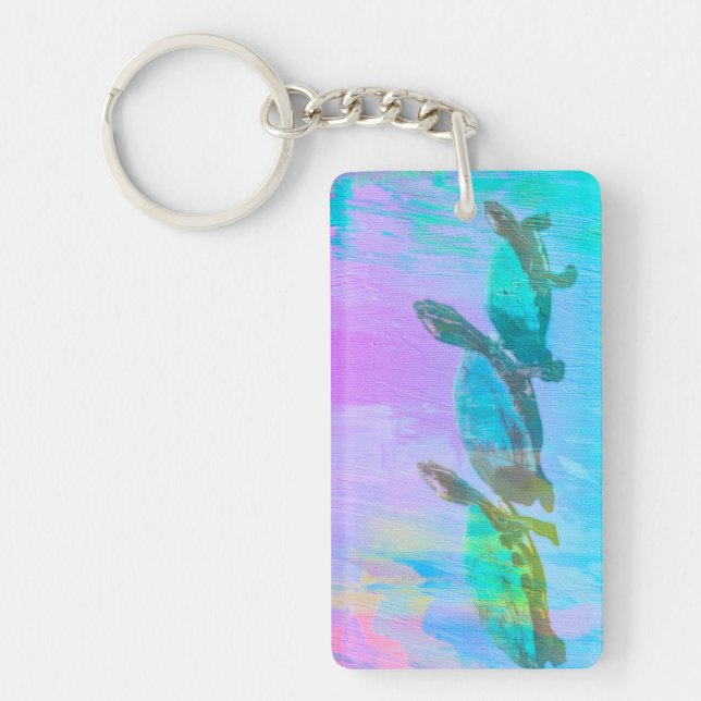 Neon Turtles Keychain (Front)
