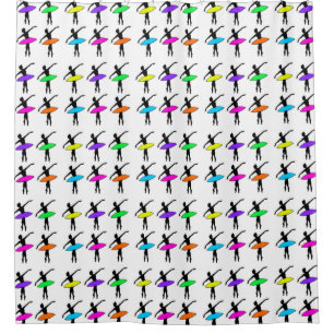 Neon Tutu Ballerina Ballet Danse Douche Rideau