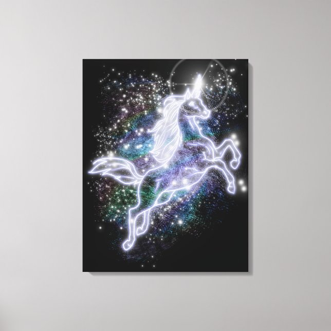Neon Unicorn  Canvas Print (Front)