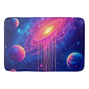Neon Universe: Dripping Starlight Bath Mat