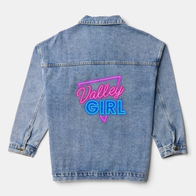Neon Valley Girl Denim Jacket (Back)