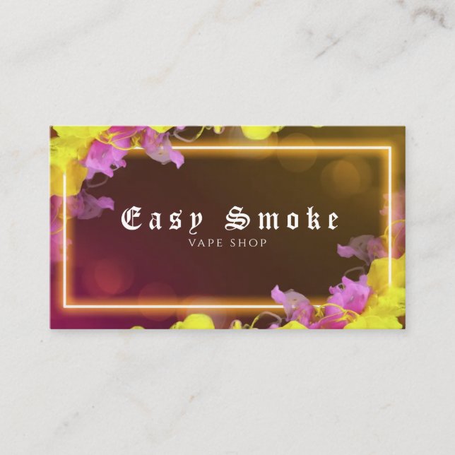 Neon Vape Shop Carte de visite (Devant)