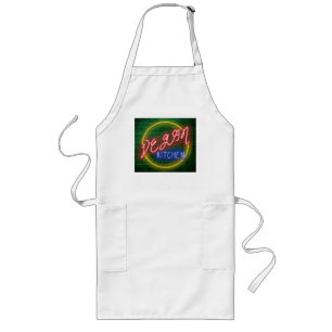 Neon Vegan Kitchen Sign Long Apron