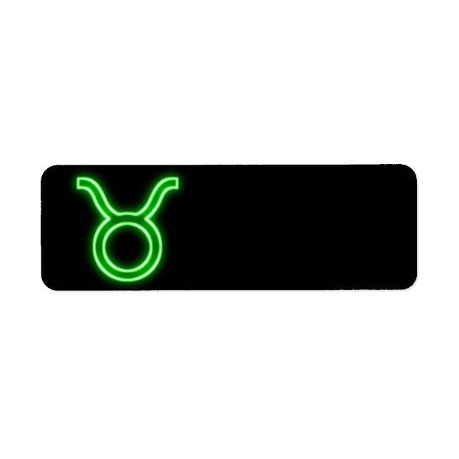 Néon vert clair - Taurus le panneau étoile taureau (Devant)