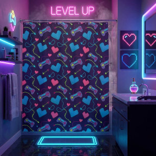 Neon Video Game Controller Gamer