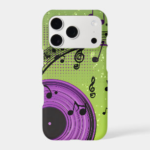 Neon Vinyl Notes iPhone Case Y2K Digital Grunge