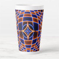 Neon Vortex Star Optical Illusion – Blue Orange Gl