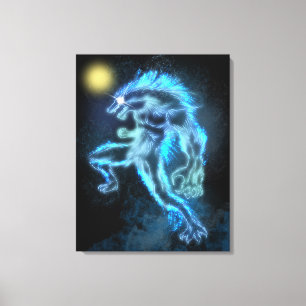 Neon Warewolf  Canvas Print