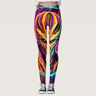 Neon Warrior Power Art Leggings