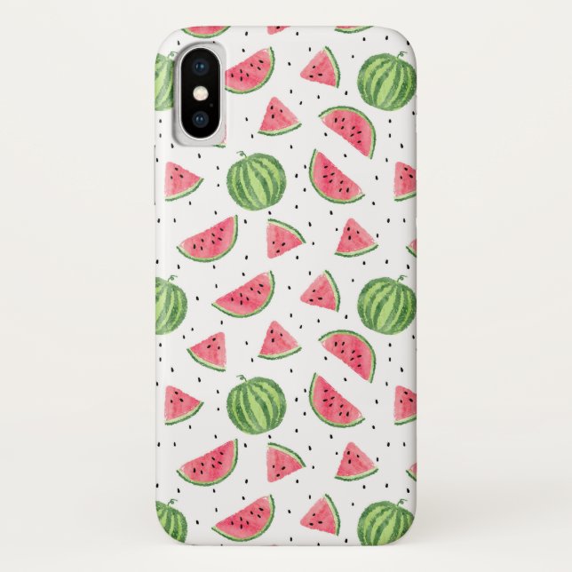 Neon Watercolor Watermelons Pattern Case-Mate iPhone Case (Back)