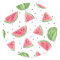 Neon Watercolor Watermelons Pattern